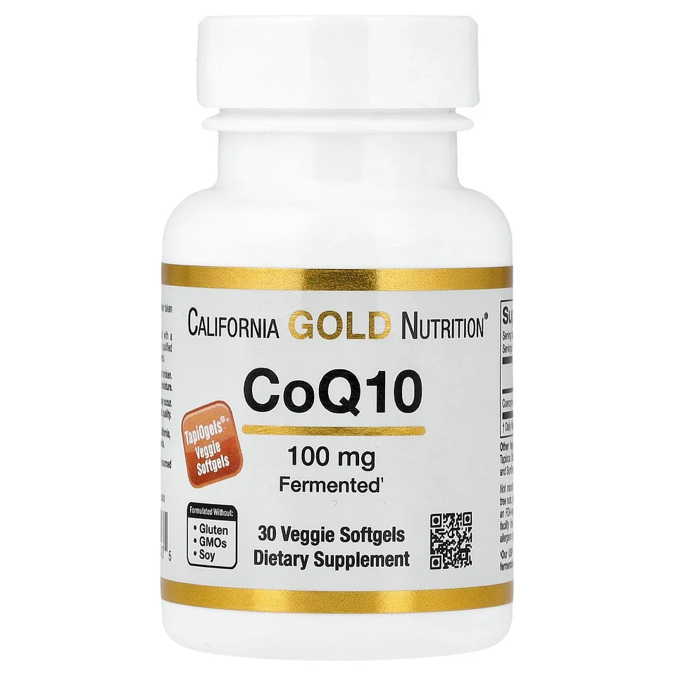 Коэнзим Q10 California Gold Nutrition 30 Veggie, 100 мг, мягкие капсулы