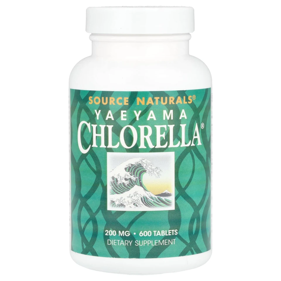 Хлорелла Source Naturals Yaeyama®, 20 мг, 600 таблеток