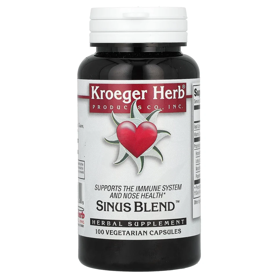 Синусный комплекс Kroeger Herb Co, 100 вегетарианских капсул