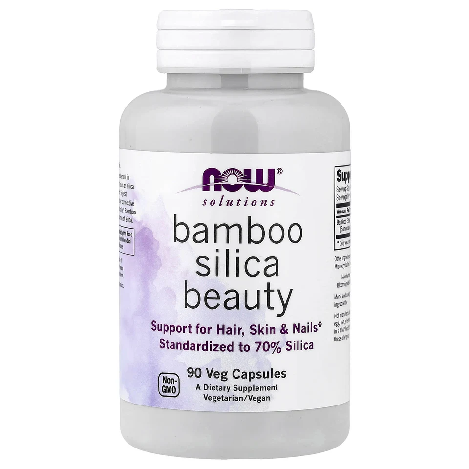 Кремний NOW Foods Solutions Beauty, 380 мг, 90 растительных капсул