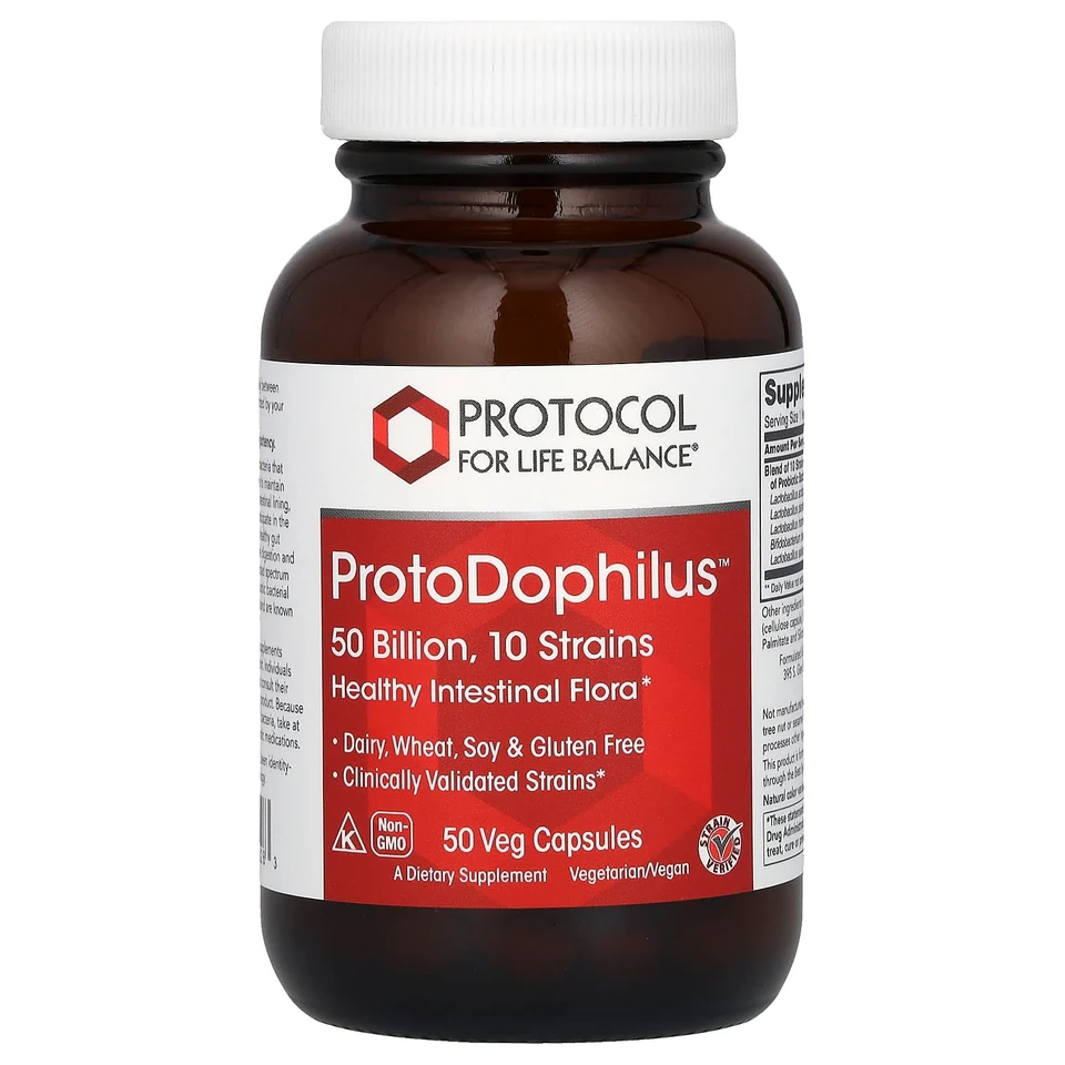 Пробиотик ProtoDophilus Protocol for Life Balance, 50 Billion, 50 растительных капсул