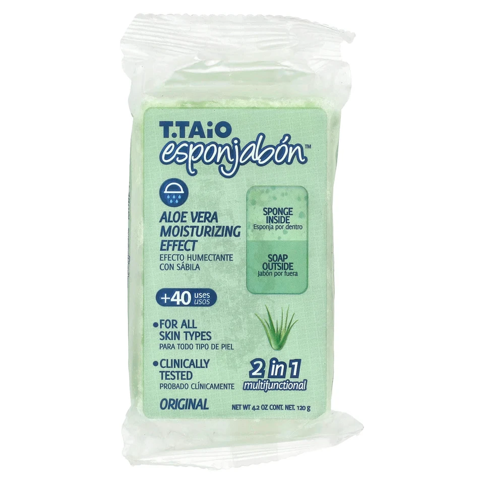 Мыло T. Taio Soap With Sponge Inside Original Aloe Vera, 120 г