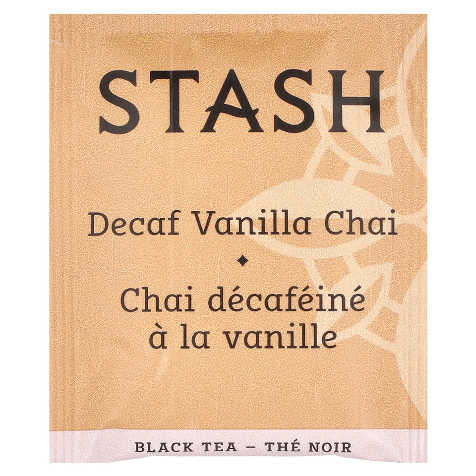 Чай Stash Tea Black Decaf Vanilla Chai, 18 чайных пакетиков, 36 г, чайные пакетики