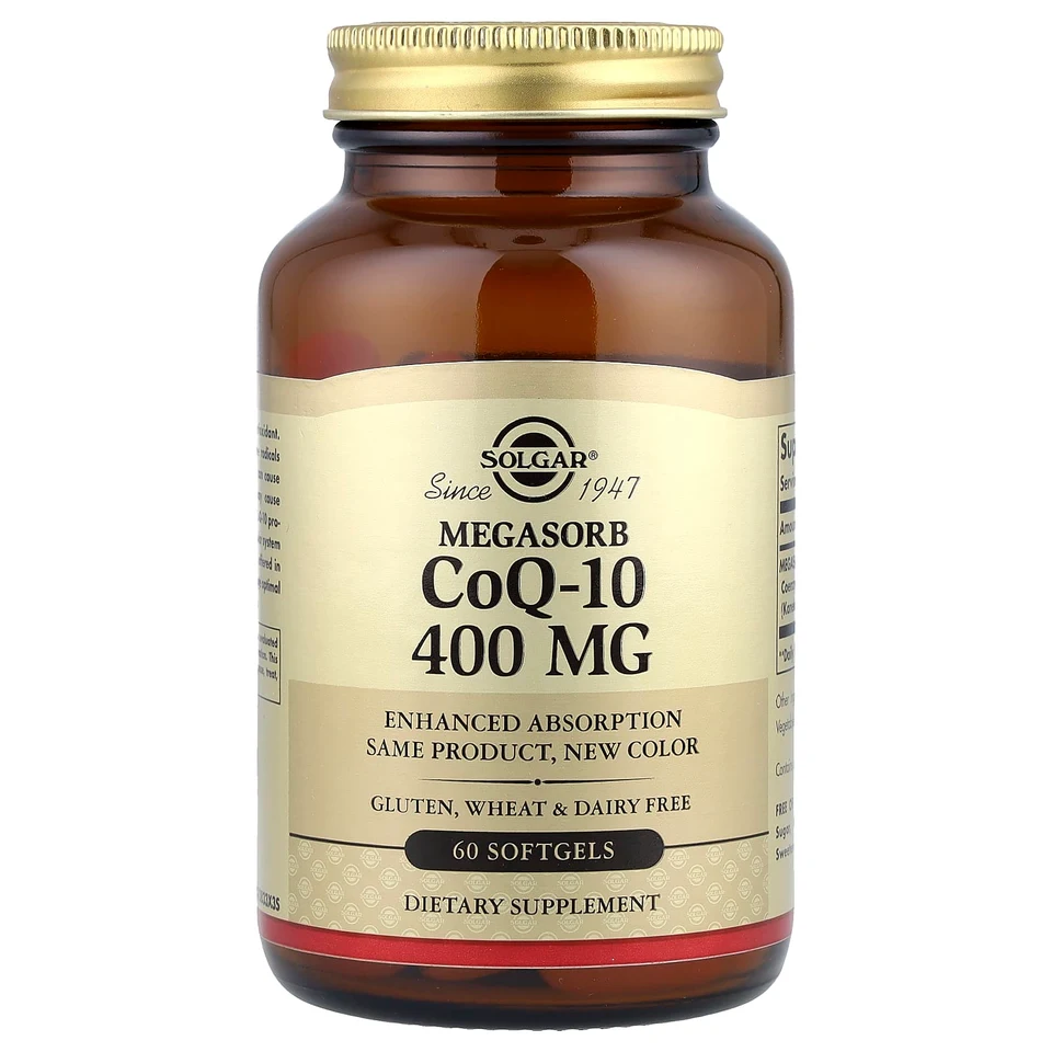 Коэнзим Q10 Solgar Megasorb, 400 мг, 60 мягких капсул