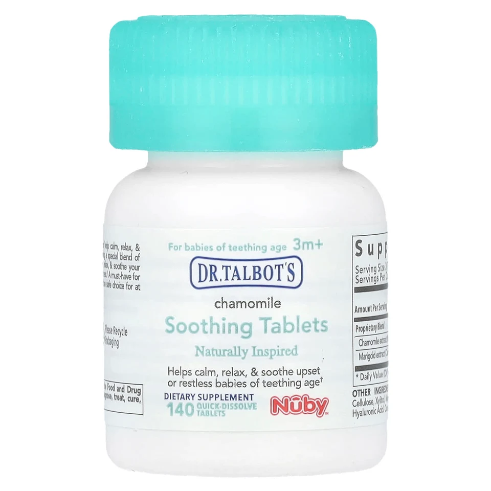 Успокаивающие таблетки Dr. Talbot's, 3 м+, 140 быстрорастворимых таблеток