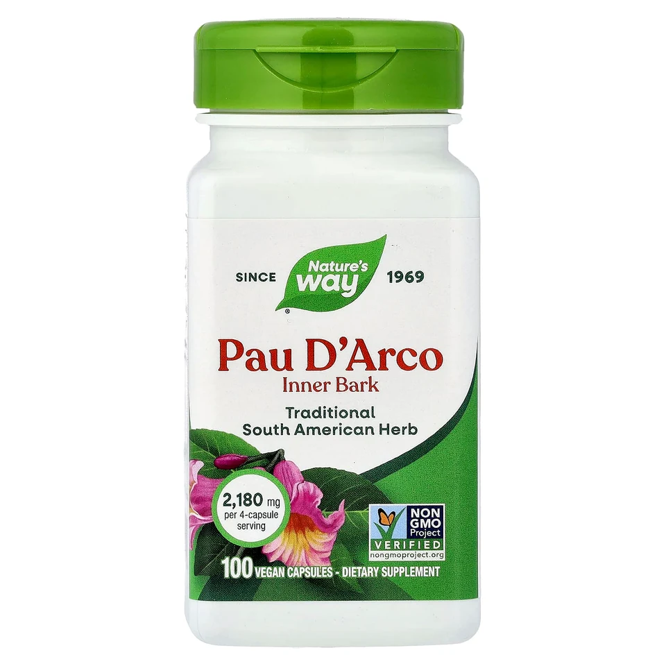 Пау д’арко Nature's Way Inner Bark, 0.54 мг, 100 растительных капсул