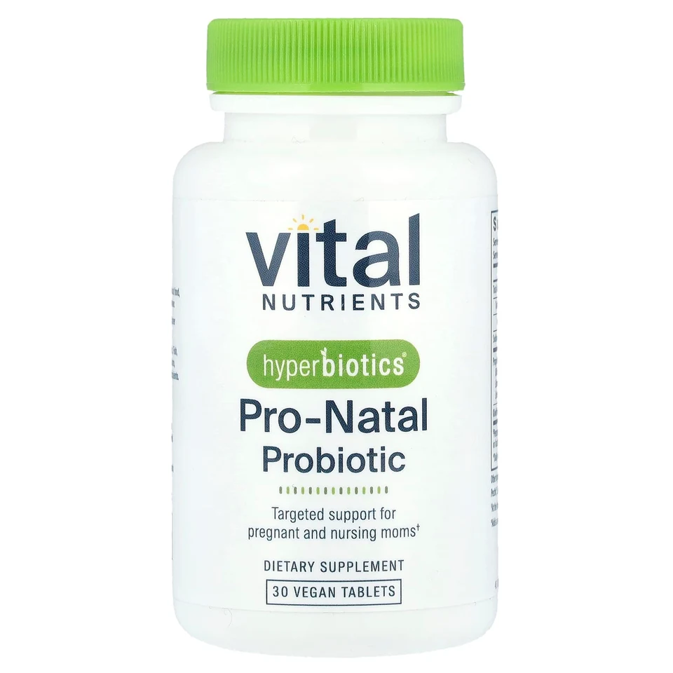 Пробиотик Vital Nutrients Hyperbiotics® Pro-Natal 30 Vegan Tablets, таблетки