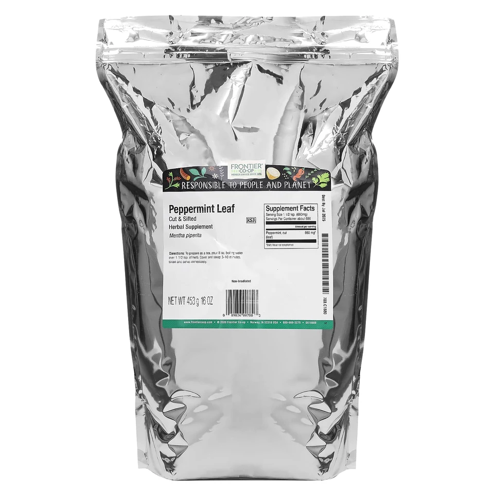 Лист перечной мяты Frontier Co-op Cut & Sifted, 453 г