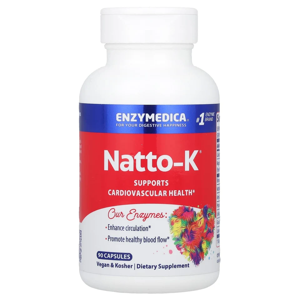 Наттокиназа Natto-K Enzymedica Natto-K®, 90 капсул