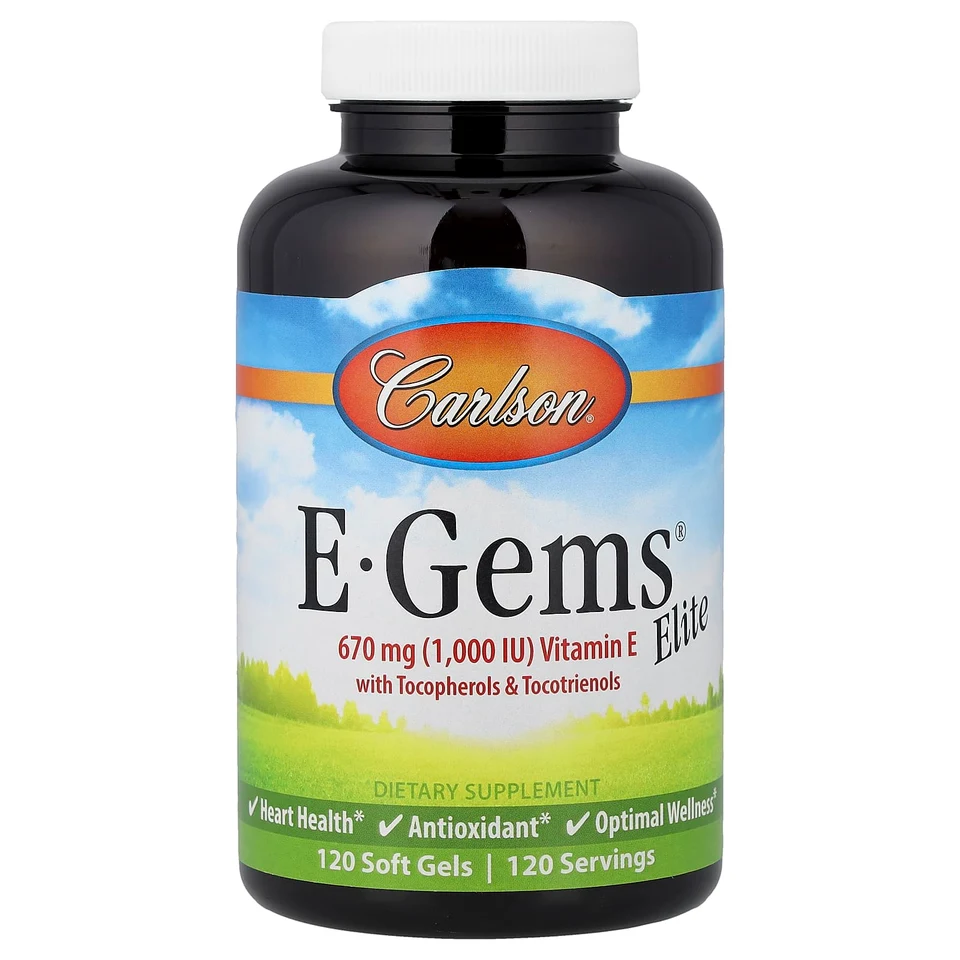 Витамин E Carlson E-Gems® Elite with Tocopherols & Tocotrienols, 120 мягких капсул
