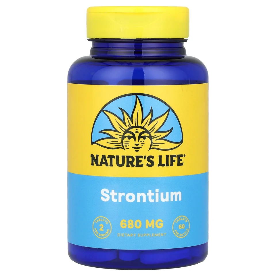 Стронций Nature's Life, 340 мг, 60 таблеток