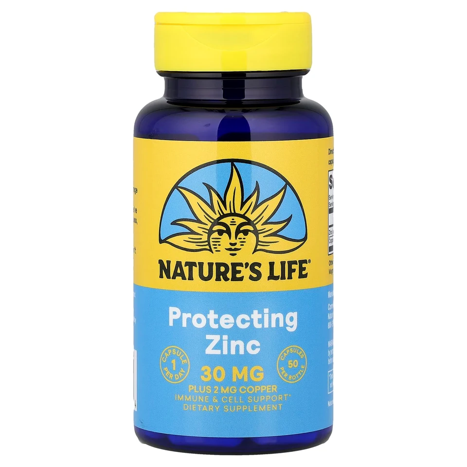 Цинк Nature's Life Protecting, 50 капсул
