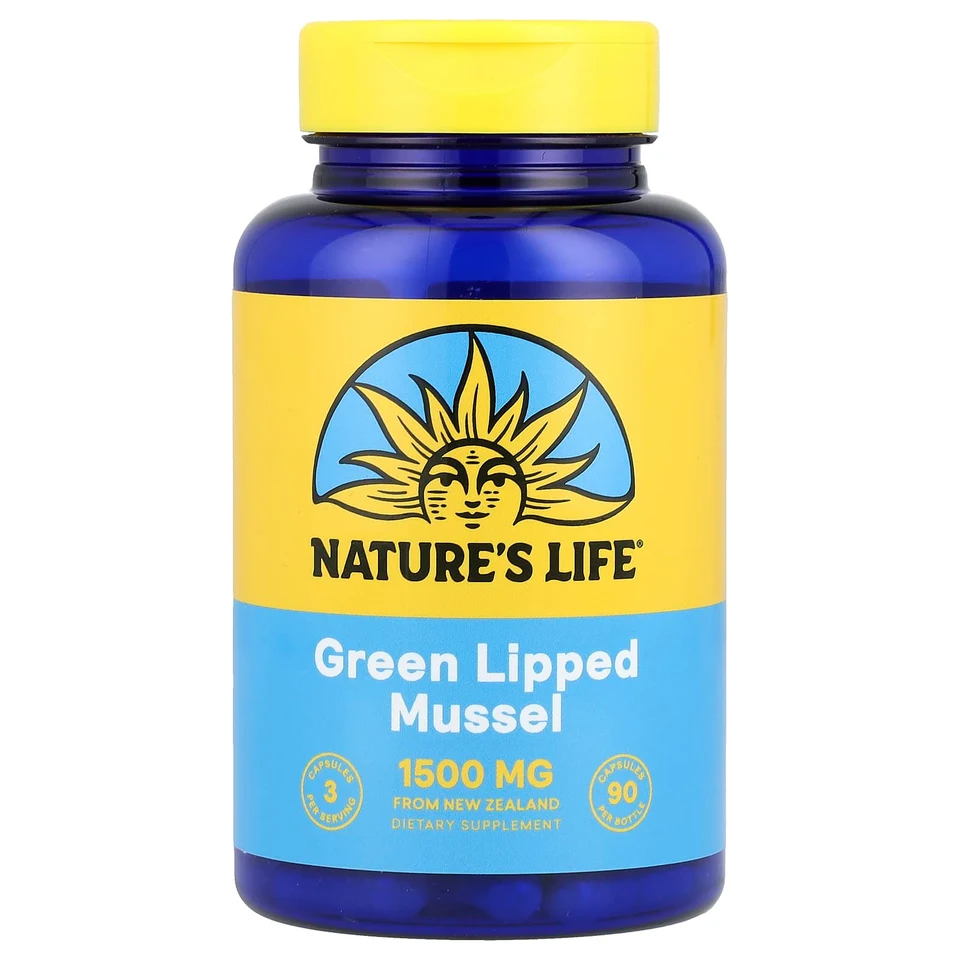 Мидия зеленогубая Nature's Life, 500 мг, 90 капсул