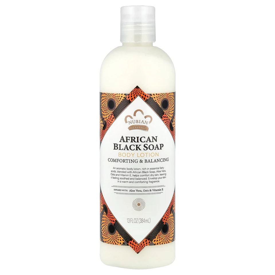 Лосьон для тела Nubian Heritage African Black Soap, 384 мл