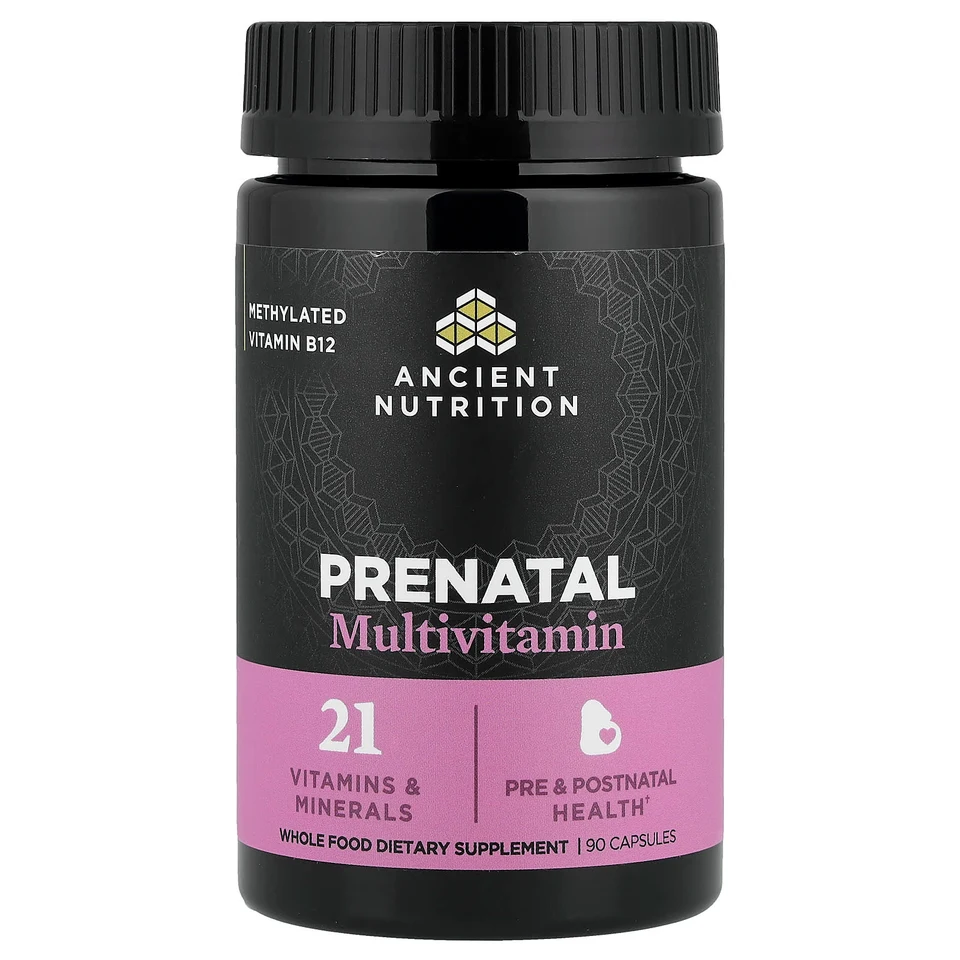Пренатальные мультивитамины Ancient Nutrition, 90 капсул