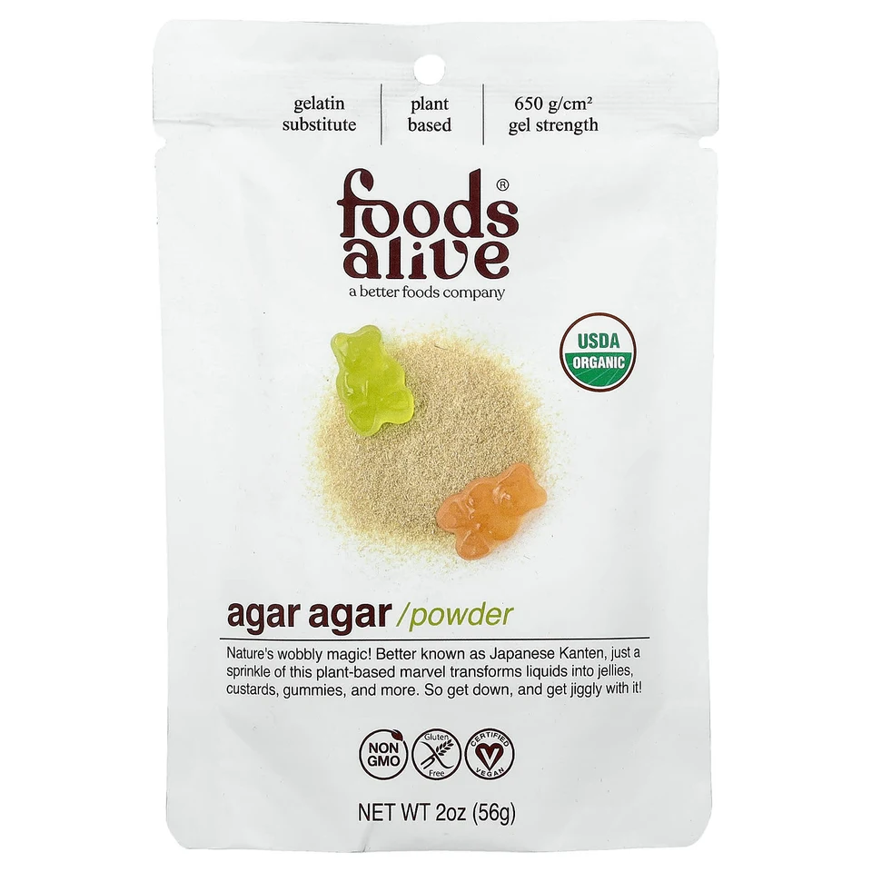 Агар-агар Foods Alive Agar Agar Powder, 56 г, порошок