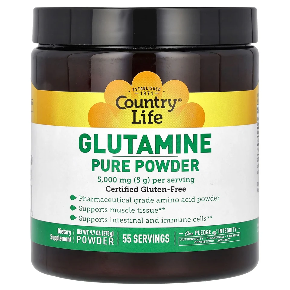 Порошок Country Life Glutamine Pure, 275 г