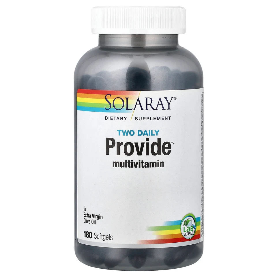 Мультивитамины Solaray Two Daily Provide™, 180 мягких капсул