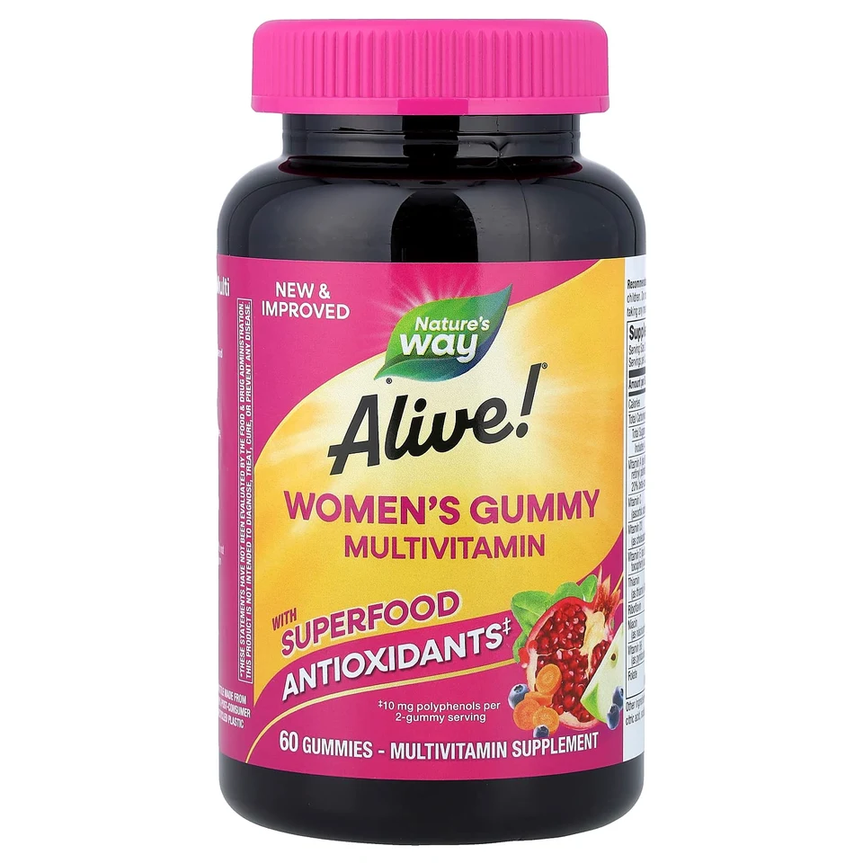 Мультивитамины Nature's Way Alive!® Women's Gummy, вкус «ягодный микс», 60 жевательных пастилок