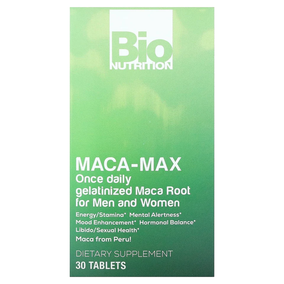Мака Bio Nutrition -Max For Men and Women, 1000 мг, 30 таблеток