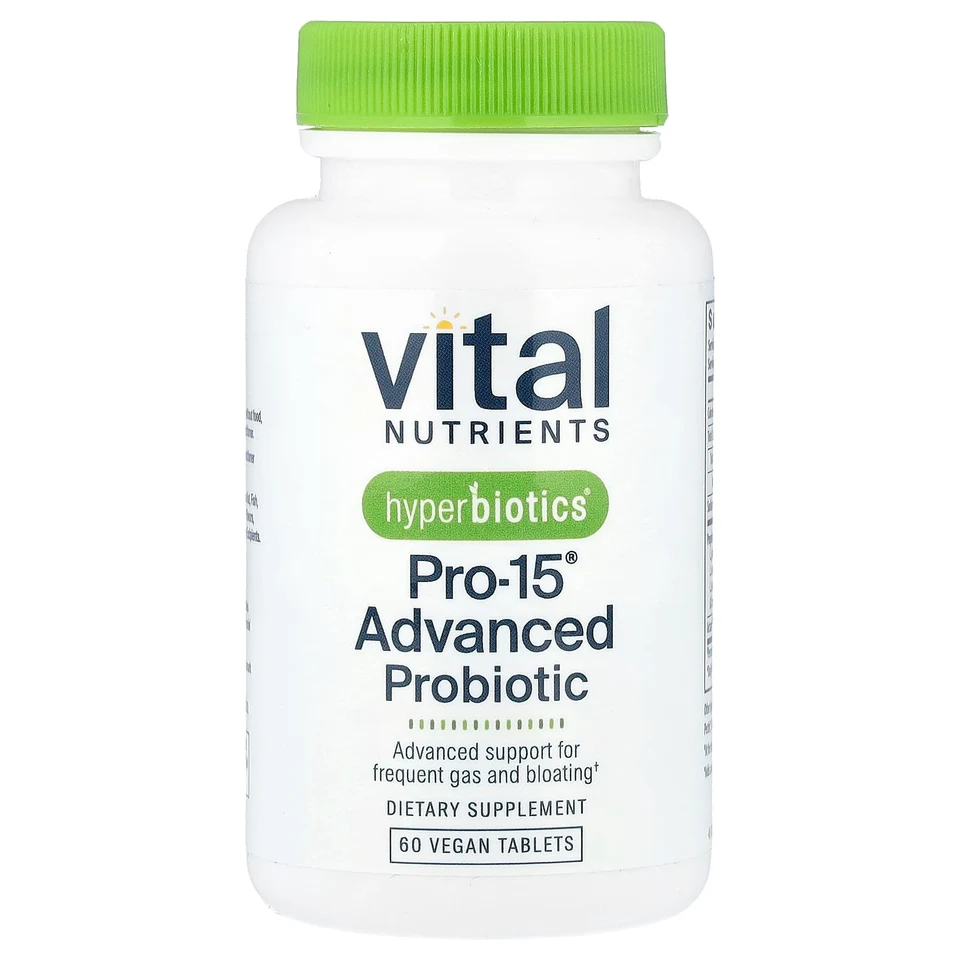Пробиотик Vital Nutrients Hyperbiotics® Pro-15® Advanced 60 Vegan Tablets, таблетки