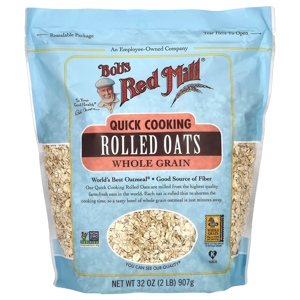 Овсяные хлопья Bob's Red Mill Quick Cooking Whole Grain, 907 г