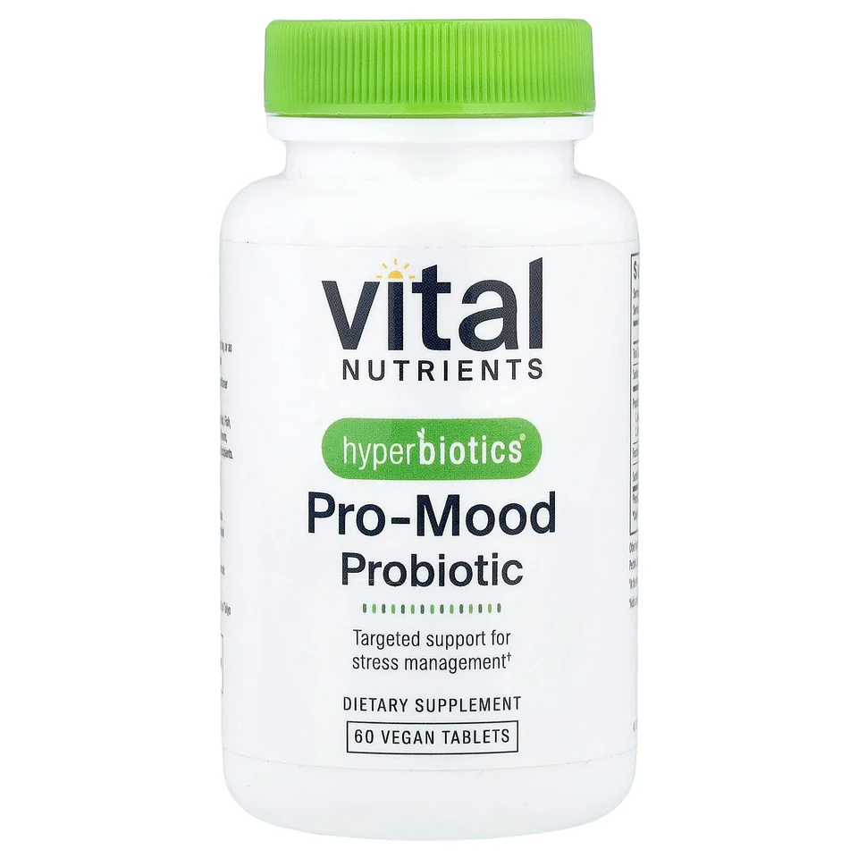 Пробиотик Vital Nutrients Hyperbiotics® Pro-Mood 60 Vegan Tablets, таблетки