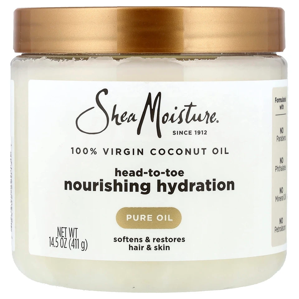 Кокосовое масло SheaMoisture, аромат «100% Virgin Coconut Oil», 411 г