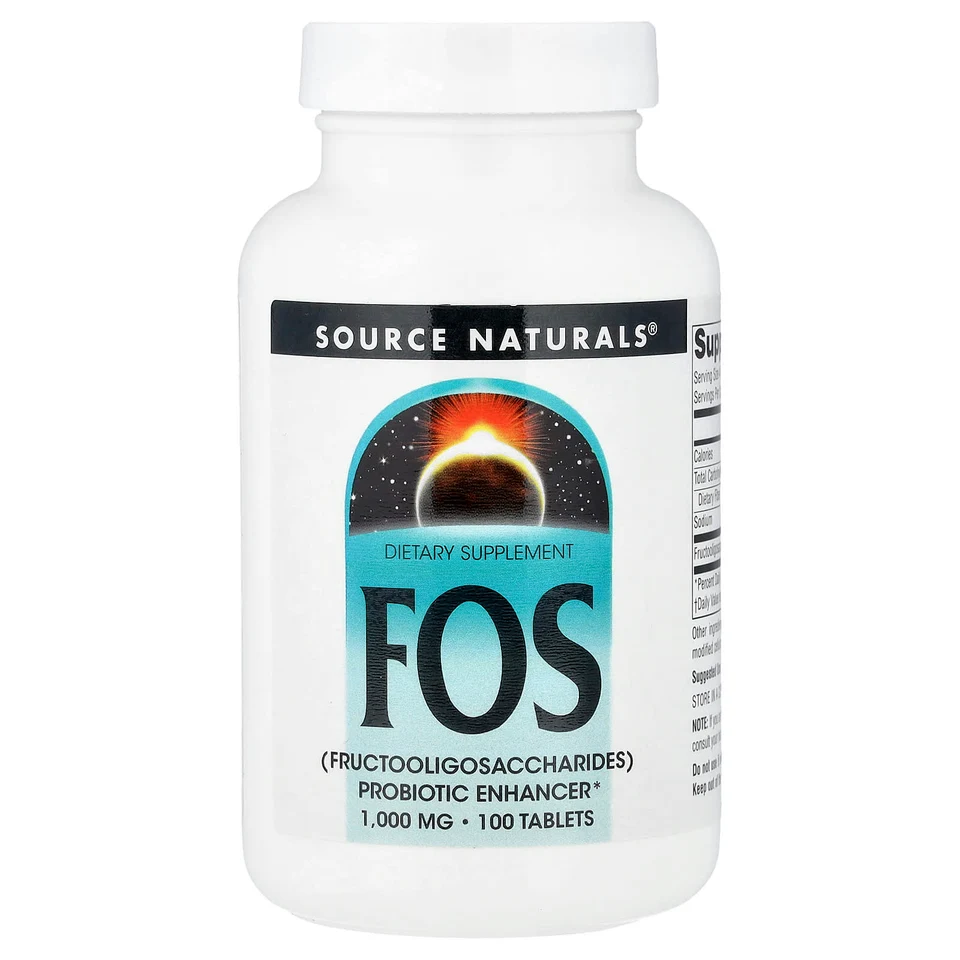 ФОС (фруктоолигосахариды) Source Naturals, 1000 мг, 100 таблеток