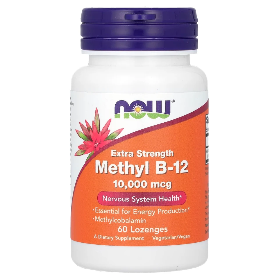 Метил B12 NOW Foods Methyl B-, 10000 мкг, 60 пастилок