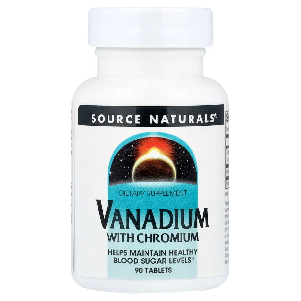 Хром Source Naturals Vanadium, 90 таблеток