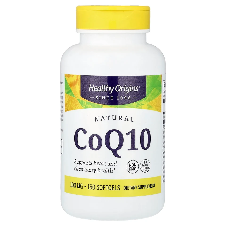 Коэнзим Q10 Healthy Origins Natural, 100 мг, 150 мягких капсул
