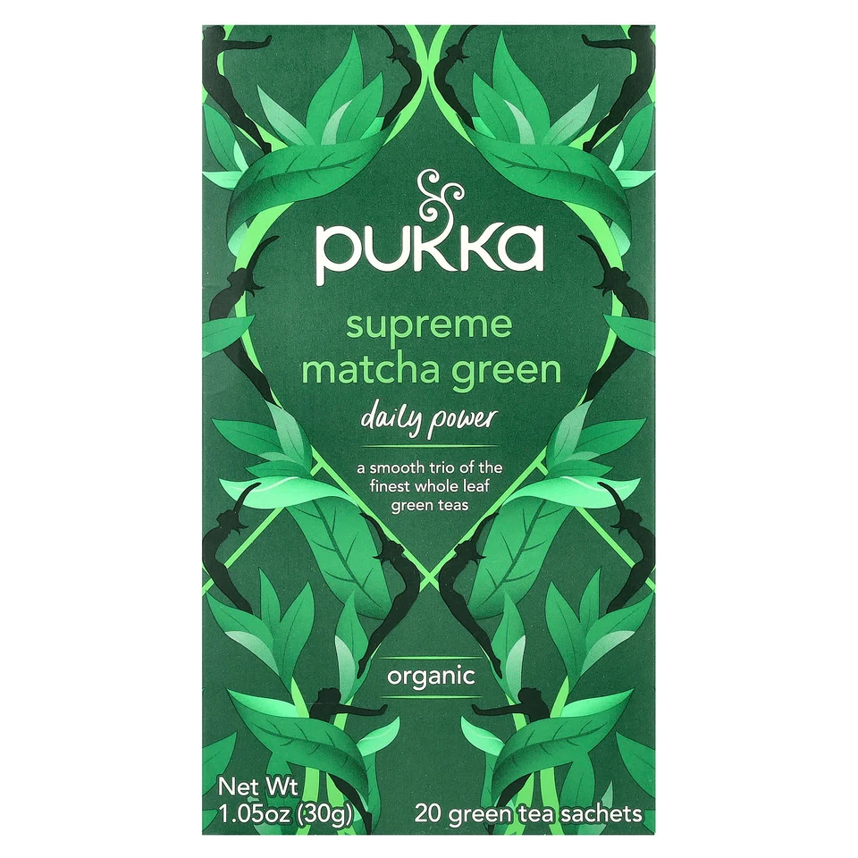 Чай Pukka Herbs Organic Green Supreme Matcha Green, 20 саше, 30 г