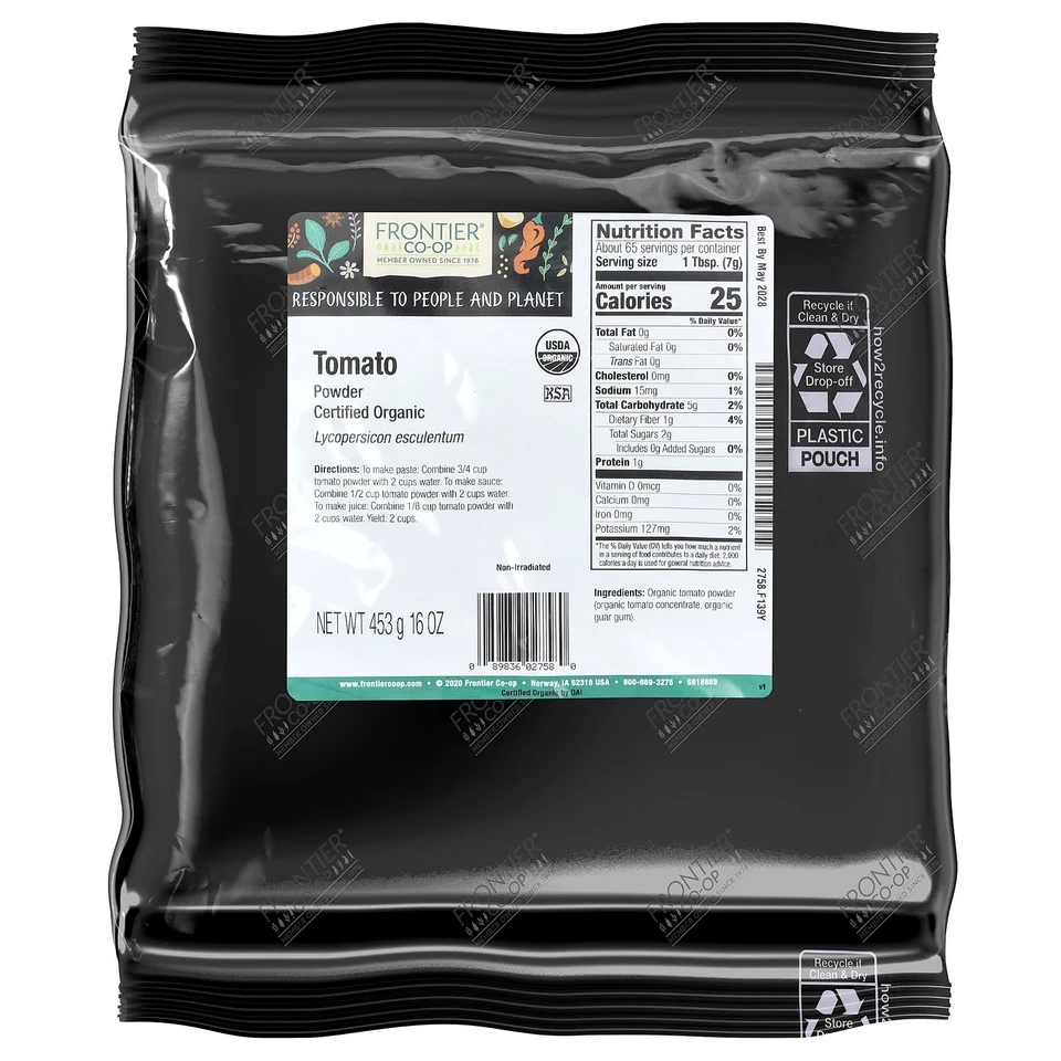 Порошок Frontier Co-op Organic Tomato, 453 г