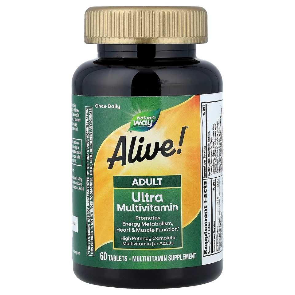Мультивитамины Nature's Way Alive!® Adult Ultra, 60 таблеток