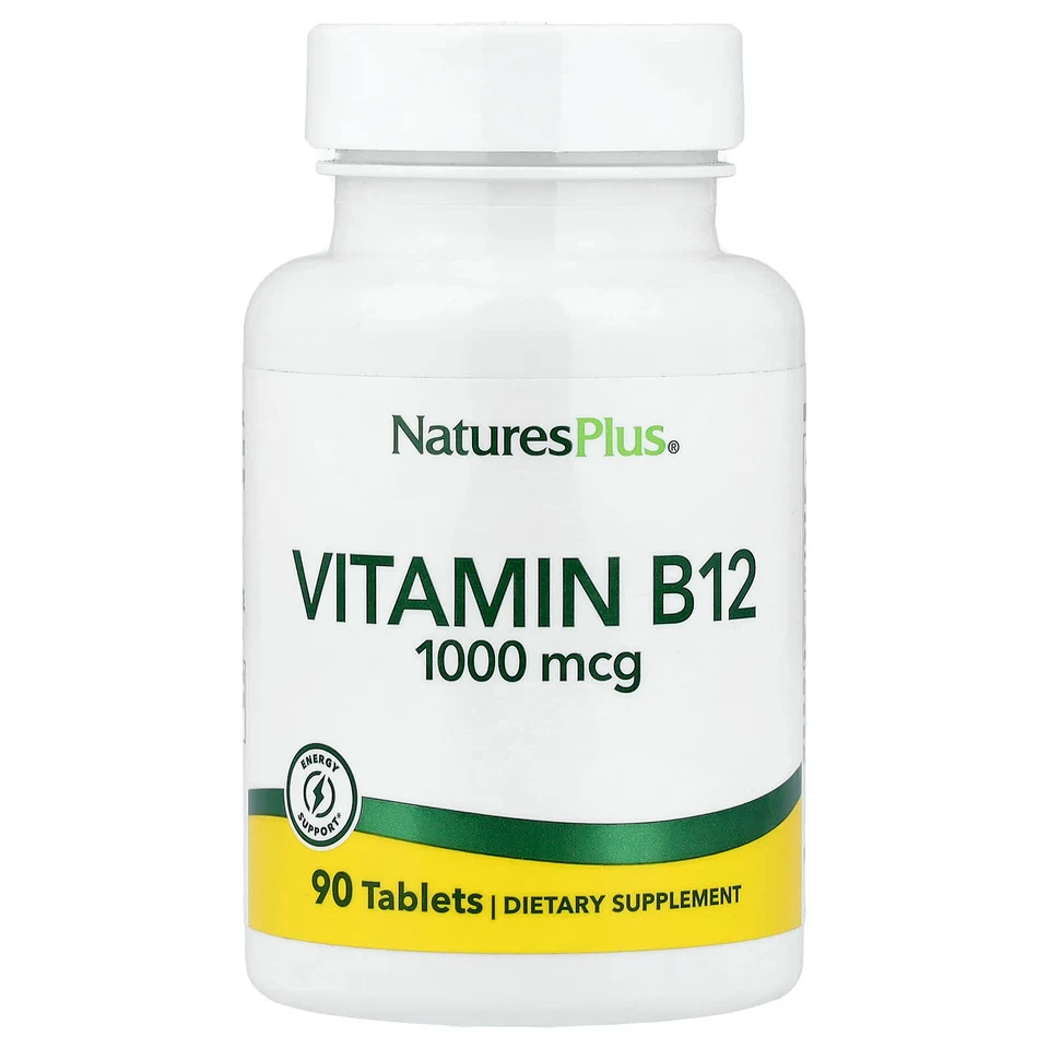 Витамин B12 NaturesPlus, 1000 мкг, 90 таблеток