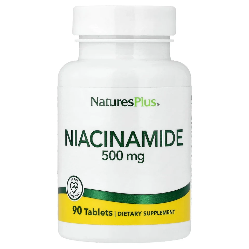 Ниацинамид NaturesPlus, 500 мг, 90 таблеток