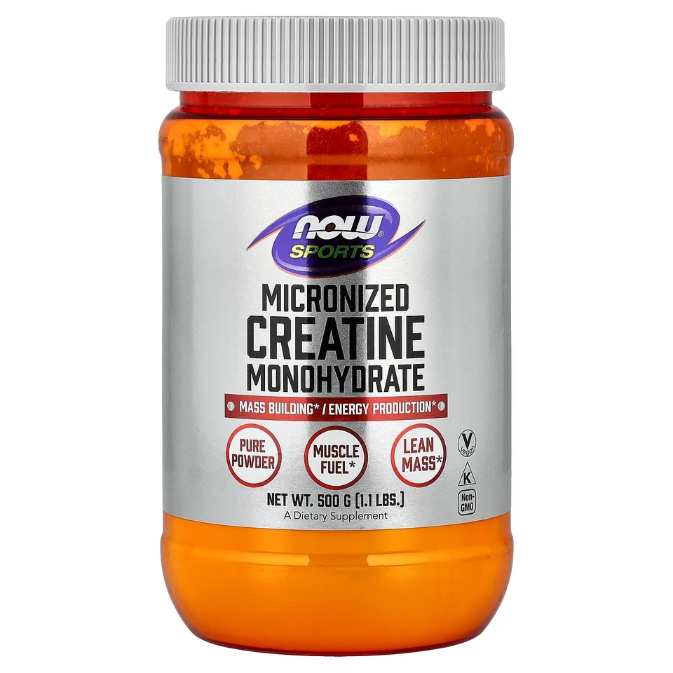 Креатин моногидрат NOW Foods Sports Micronized, 500 г