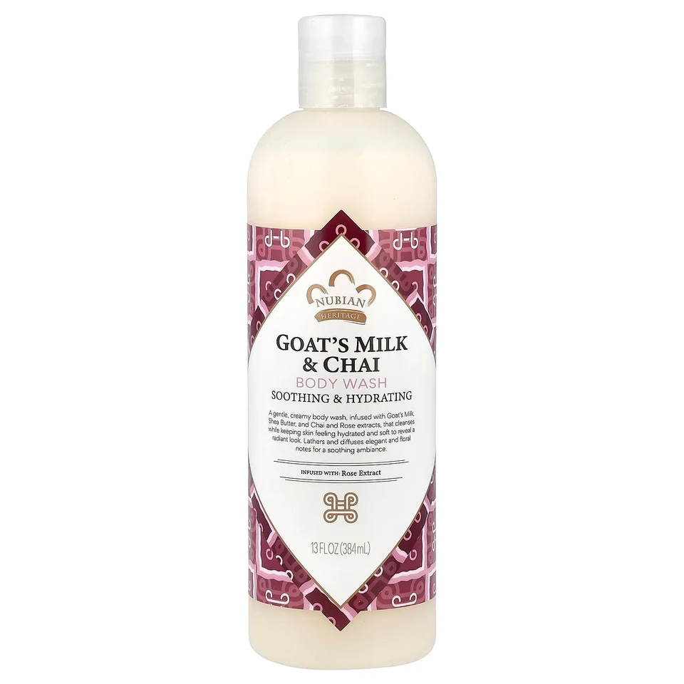 Гель для душа Nubian Heritage Goat's Milk & Chai, 384 мл
