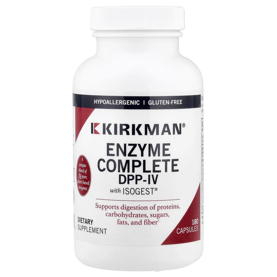 Фермент Kirkman Labs Complete DPP-IV With ISOGEST®, 180 капсул