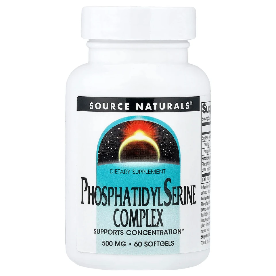 Фосфатидилсерин Source Naturals Complex, 60 мягких капсул