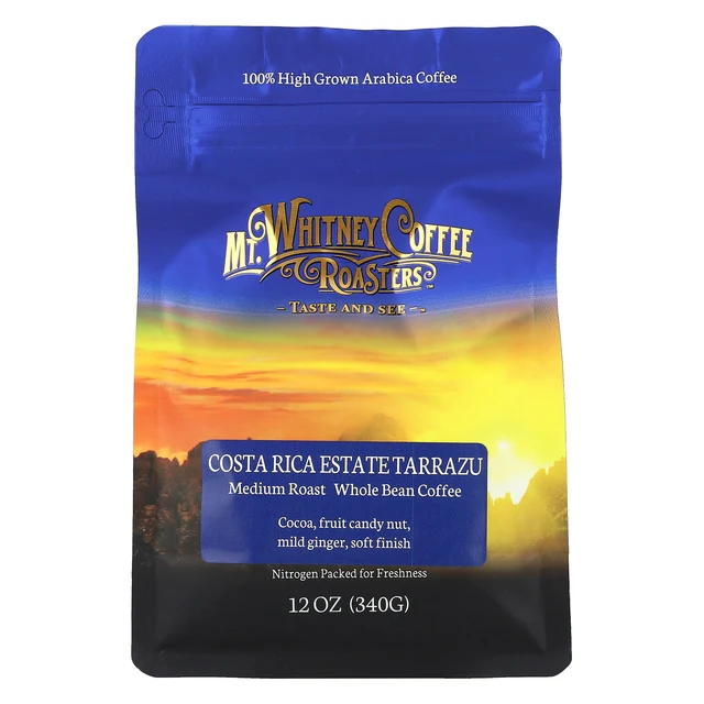 Фото товара: Кофе Mt. Whitney Coffee Roasters Costa Rica Estate Tarrazu Whole Bean Medium Roast, 340 г