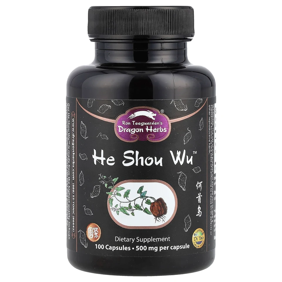 Шоу ву Dragon Herbs He™, 500 мг, 100 капсул