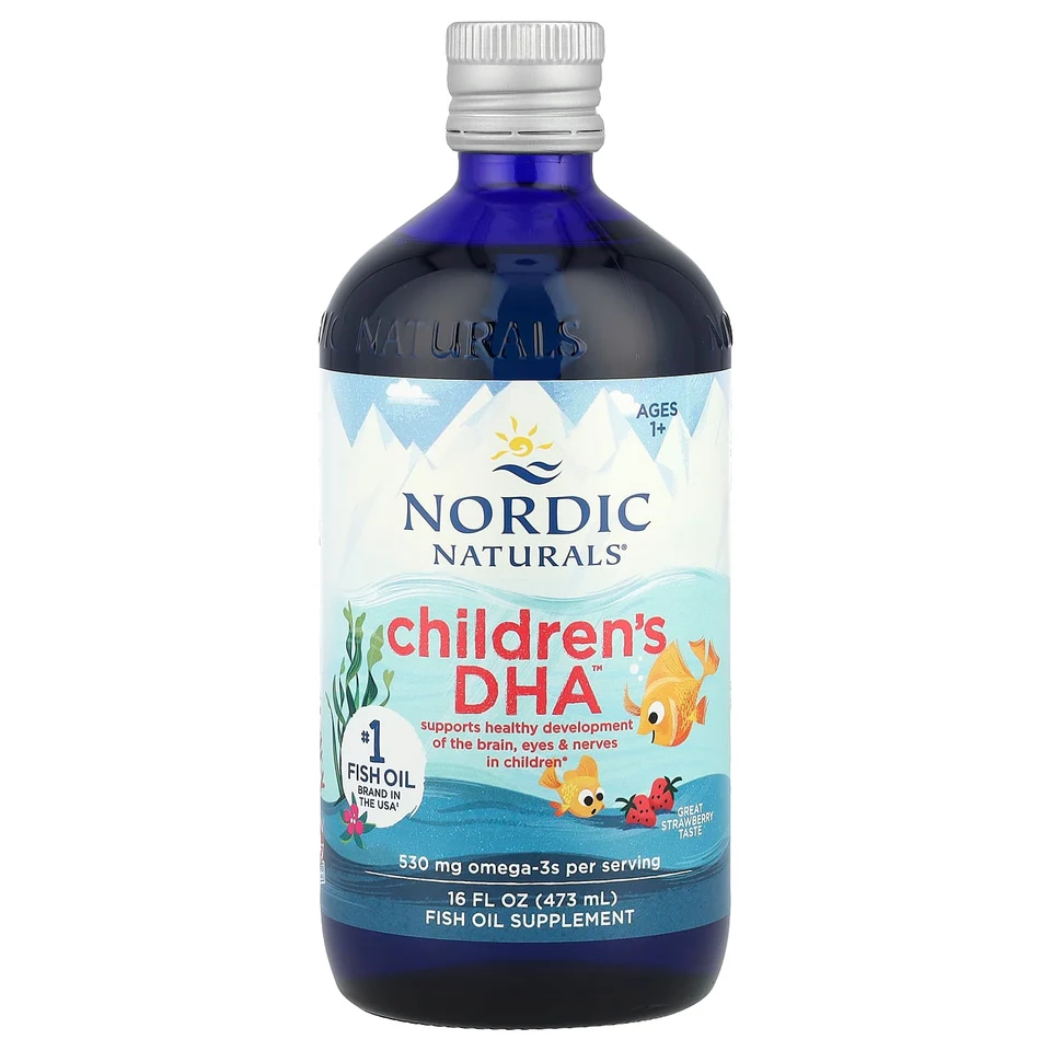 Детский Nordic Naturals DHA™ Ages 1+ Great Strawberry, 530 мг, 473 мл