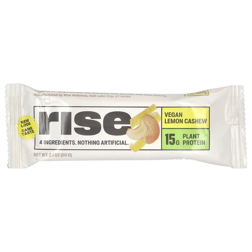Протеиновый батончик Rise Bar Lemon Cashew, 60 г, 12 шт.