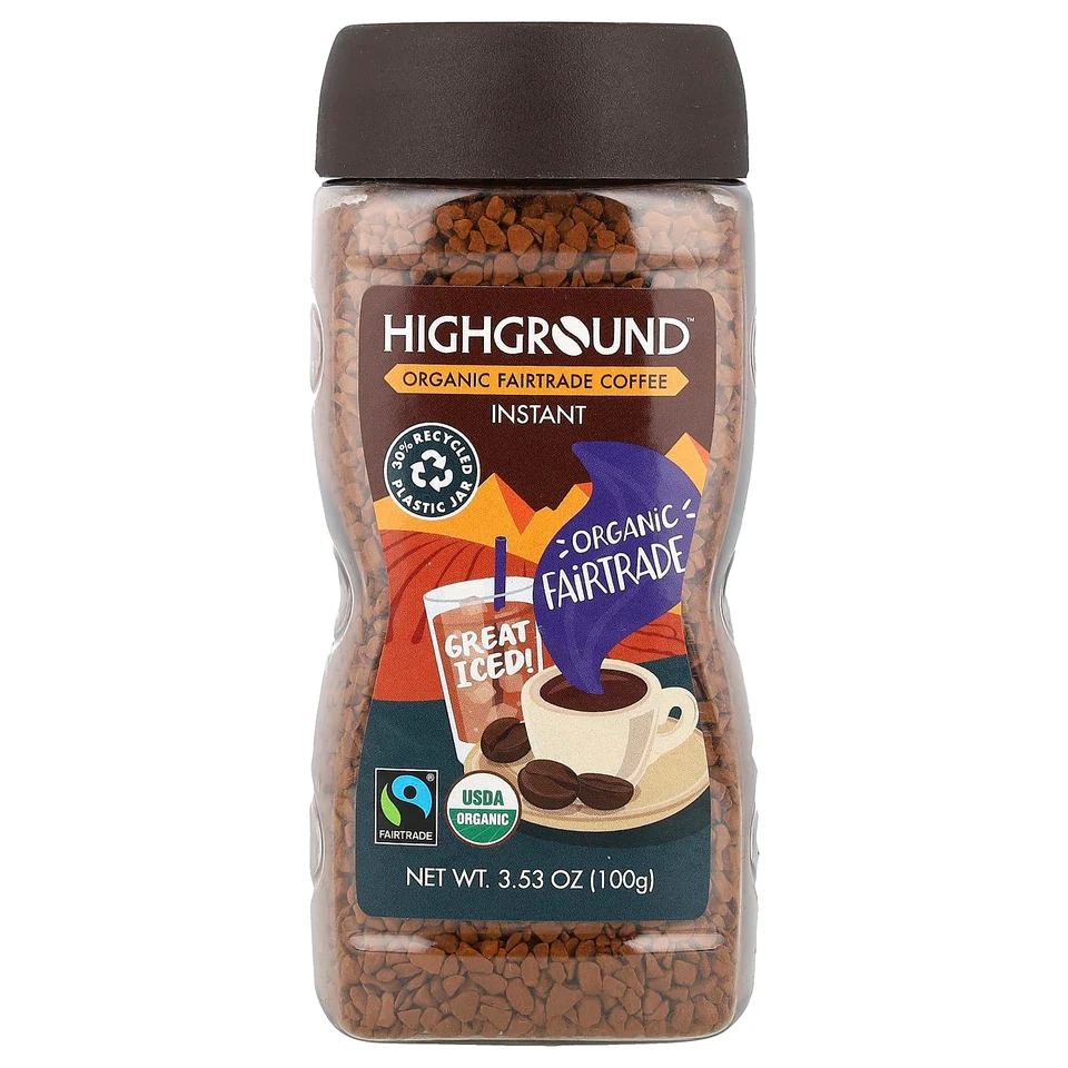 Растворимый кофе Highground Coffee Organic Medium Roast, 100 г