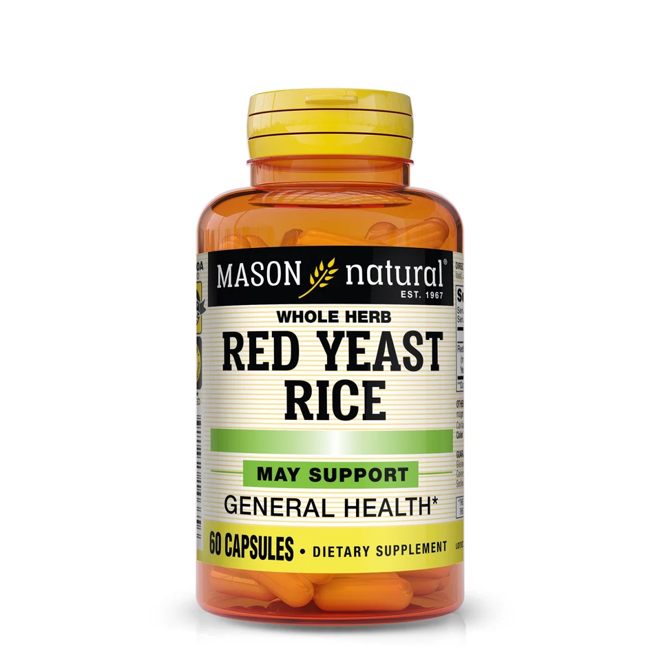 Рис Mason Natural Whole Herb Red Yeast, 600 мг, 60 капсул