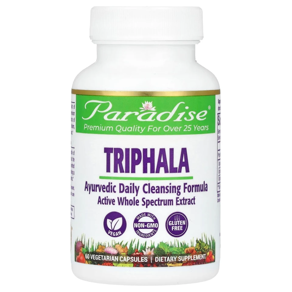 Трифала Paradise Herbs, 60 растительных капсул
