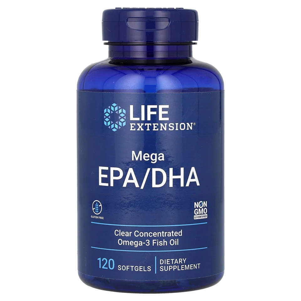 DHA Life Extension Mega EPA/, 1000 мг, 120 мягких капсул