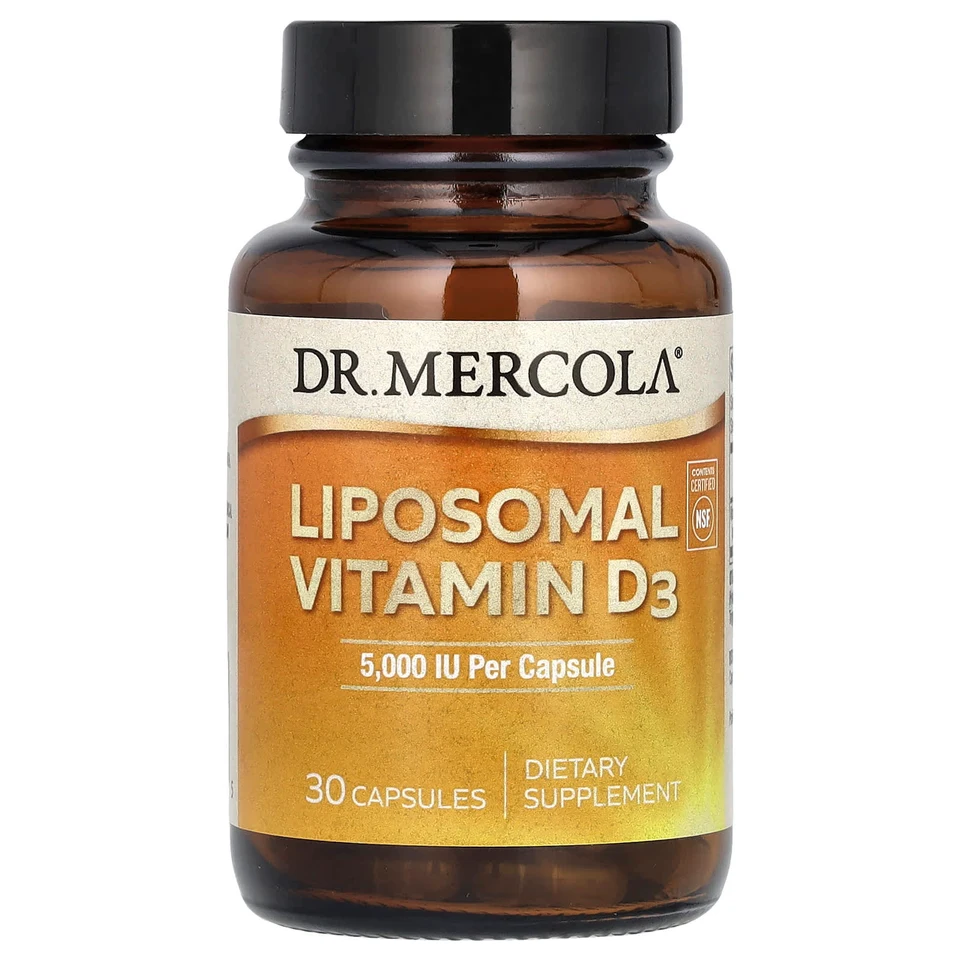 Витамин D3 Dr. Mercola Liposomal, 125 мкг (5000 МЕ), 30 капсул
